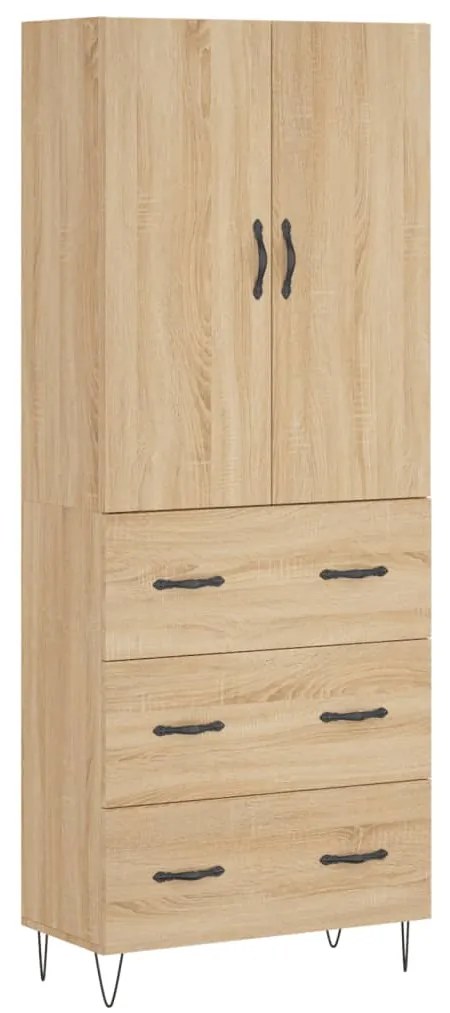 vidaXL Dulap înalt, stejar sonoma, 69,5x34x180 cm, lemn compozit