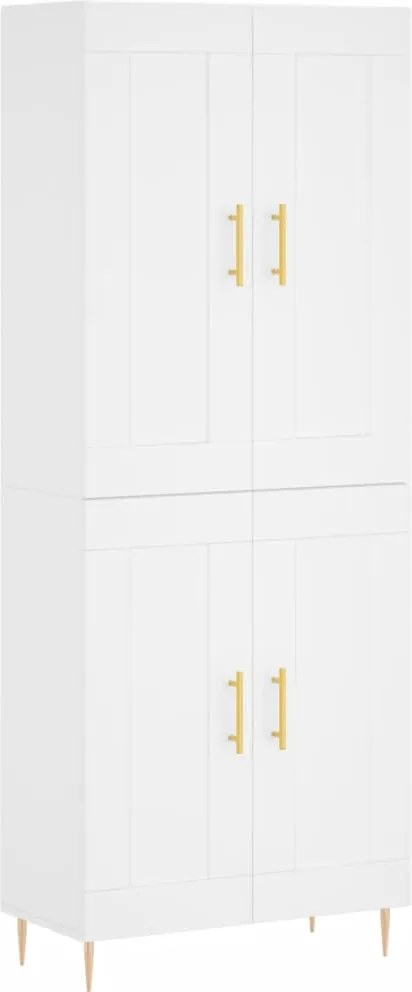 vidaXL Dulap înalt, alb, 69,5x34x180 cm, lemn compozit