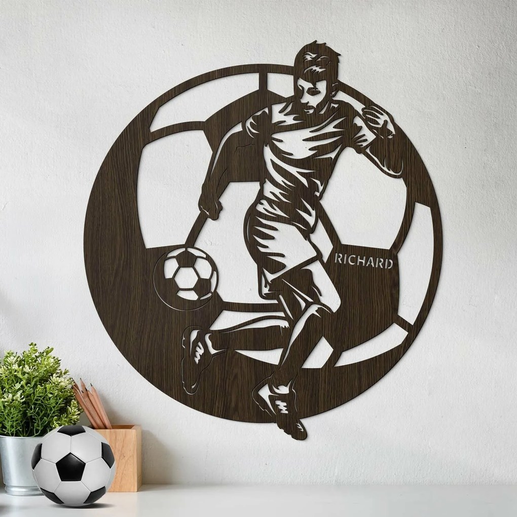 DUBLEZ | Tablou din lemn pentru perete - Fotbal