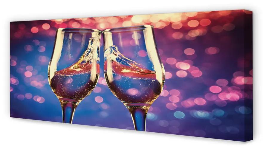 Tablouri canvas Colorat ochelari de fundal șampanie