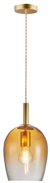 Nordlux UMA - pandantiv pe cablu, 1xE27/40W/230V, Ø 18 cm, maro/fumuriu