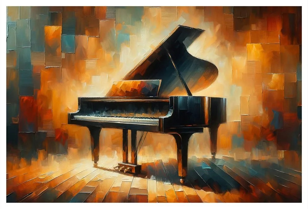 Tablou pian în lumina artei