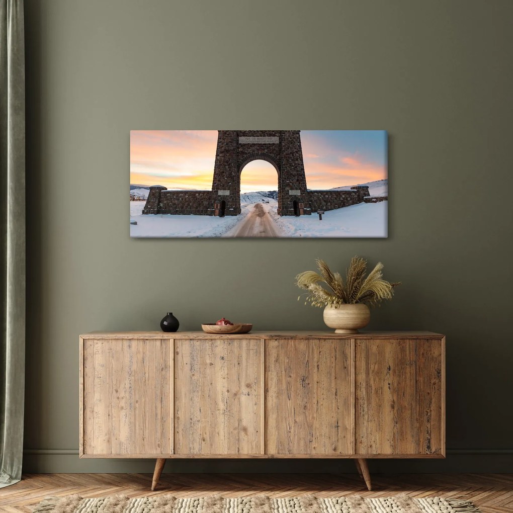 Tablou cu poarta, Yellowstone (120x50 cm)