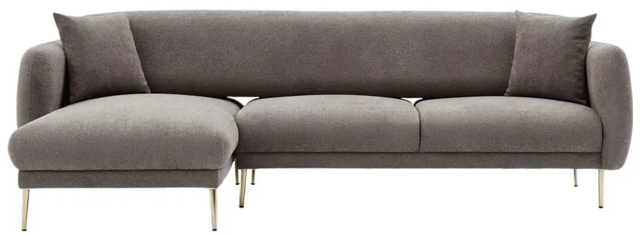 Colțar gri (cu colț pe partea stângă/cu șezlong) Simena – Balcab Home