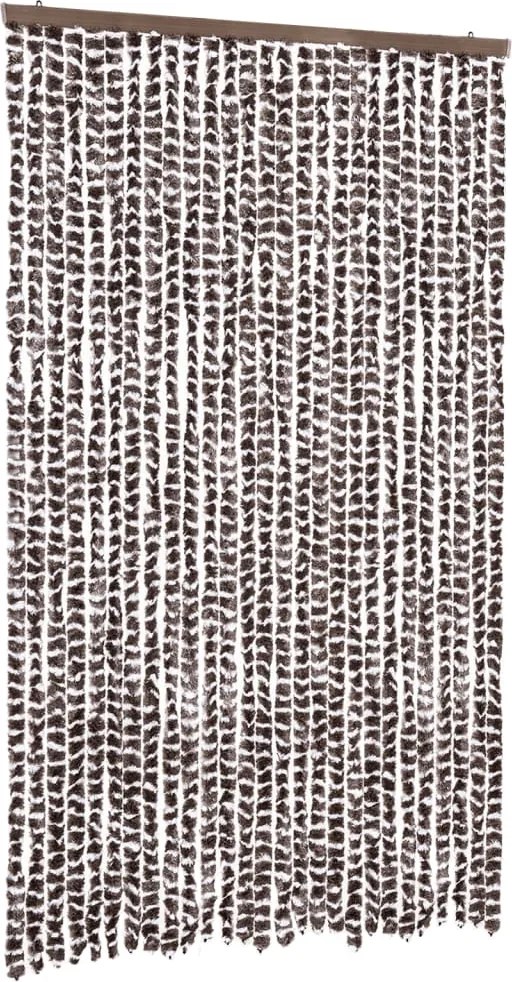 vidaXL Perdea pentru insecte, maro și alb, 118x220 cm, chenille