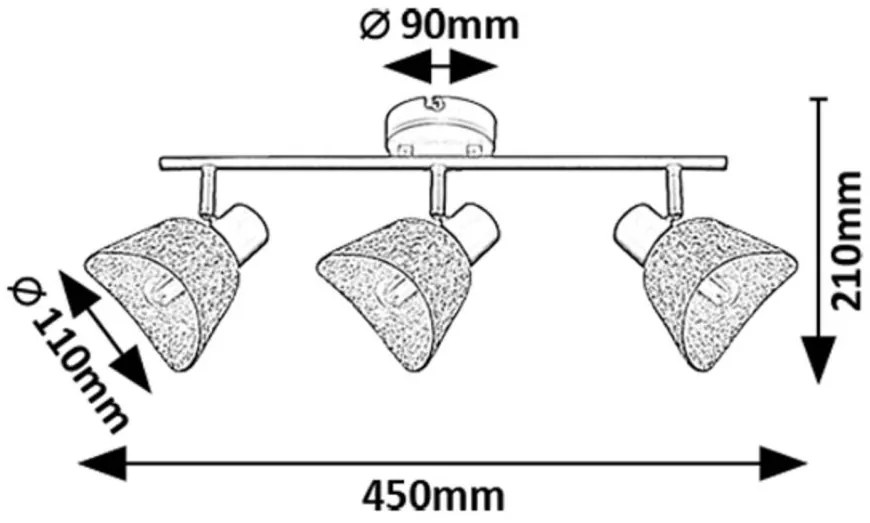 Plafoniera din material ecologic Farelia 3L