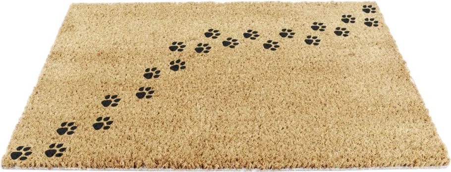 Covoraș de intrare din fibre de nucă de cocos 40x60 cm Paw Prints – Artsy Doormats