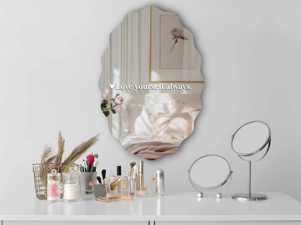 Autocolant pentru oglindă S36 – Love yourself always. 39x3,8