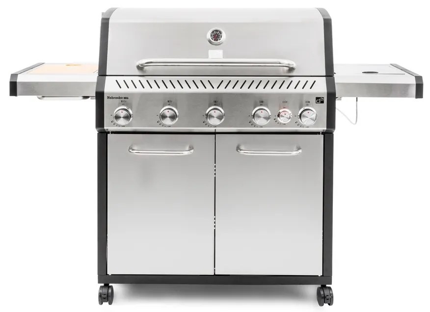 Grătar cu gaz G21 Nebraska BBQ Premium line, 6arzătoare + reductor gratuit