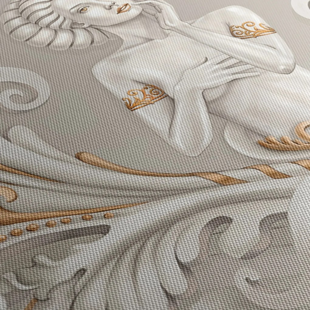 Tablou - Imagine a zeiței într-un fundal ornamental (90x60 cm)