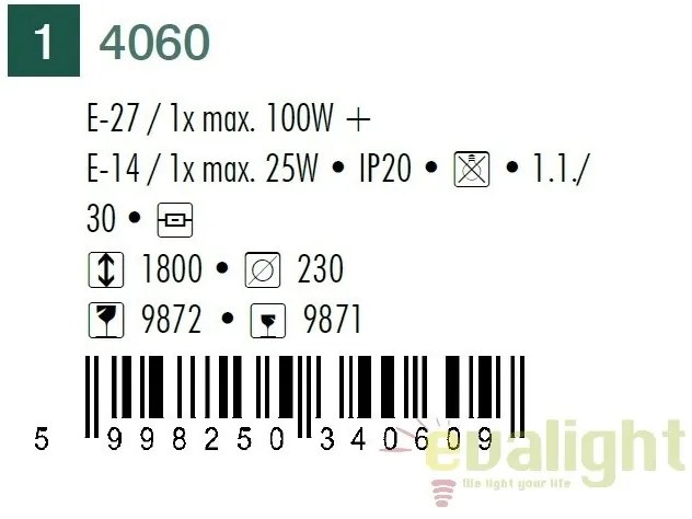 Lampadar, lampa de podea, Action 4060 RX