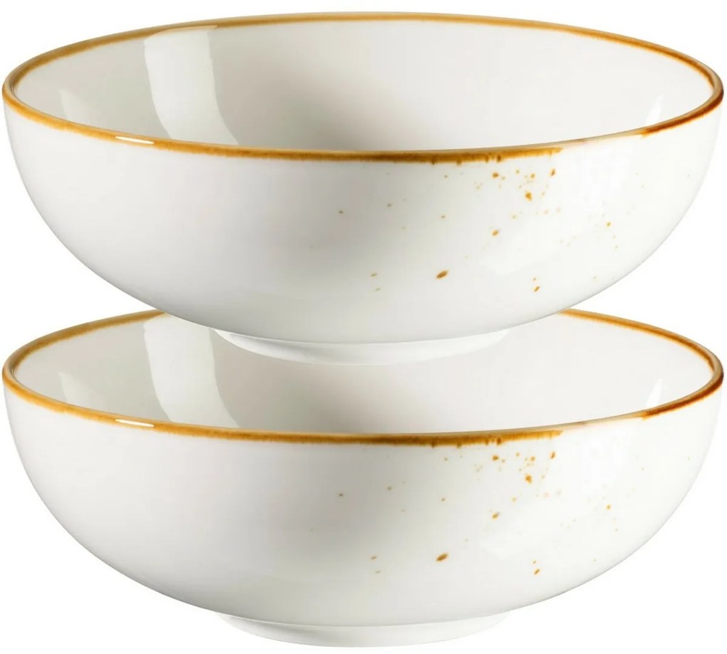 Mäser Set de 2 boluri Pintar Alb maro puncte 22 cm