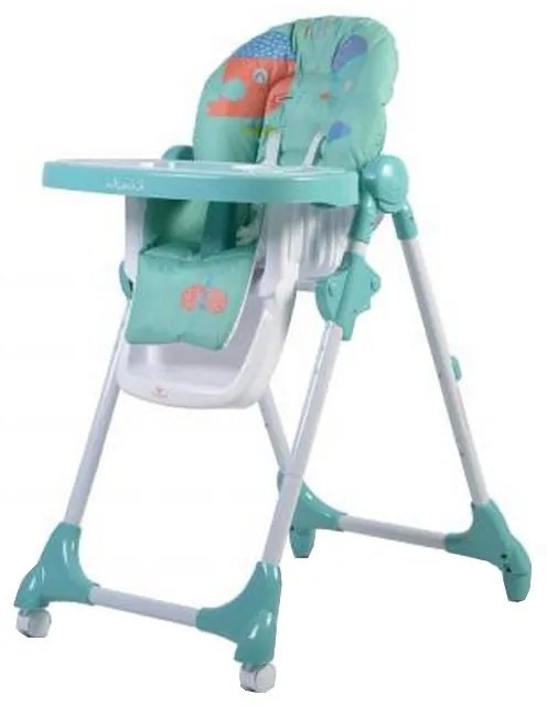 Scaun de masa premium pentru copii si bebe NOVOKIDS™ Kimchi Baby, 6 trepte de inaltime,Pliabil , Centura de siguranta 5 puncte, Spatar reglabil in 3