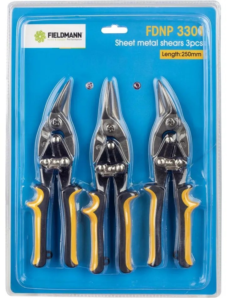 Fieldmann FDNP 3301 foarfece pentru tablă, 3 buc.