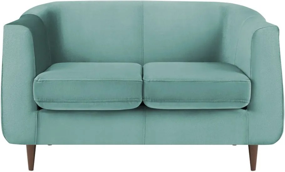 Canapea cu tapițerie din catifea Kooko Home GLAM, turcoaz, 125 cm