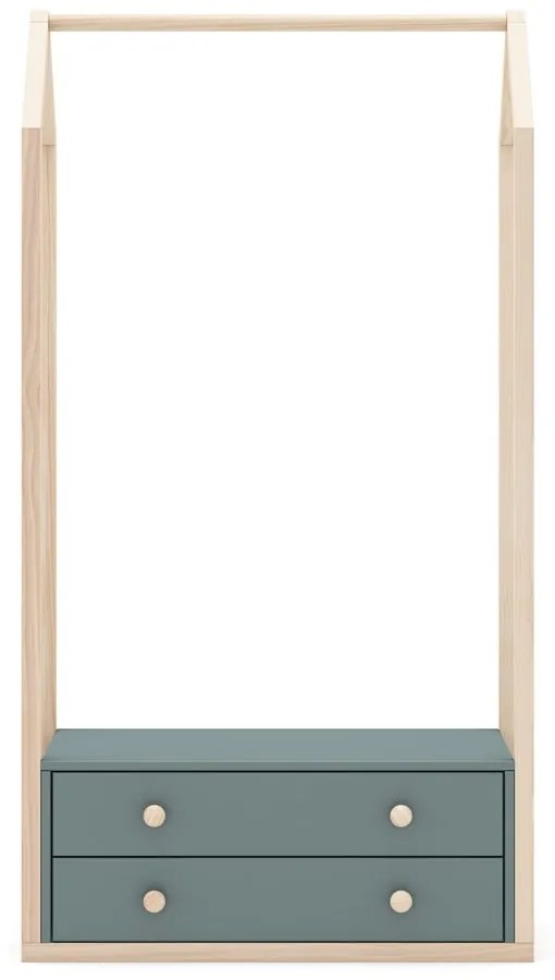 Șifonier de copii verde prăfuit deschis 80x170x40 cm Esteban – Marckeric