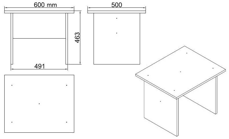 Set mobilier birou Volgenzo 13 (Stejar + negru). 1107159