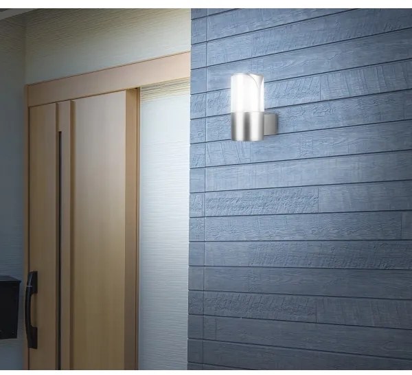 Briloner 320304TF - Aplica de perete pentru exterior 1xE27/12W/230V IP44 argintie