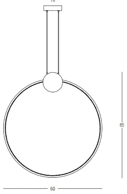 Lustra suspendata LED design inelar Ring negru
