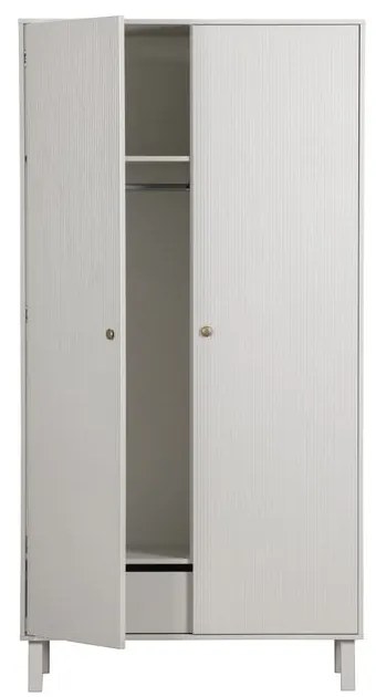 Șifonier gri deschis din lemn de pin 100x195 cm Madu – WOOOD