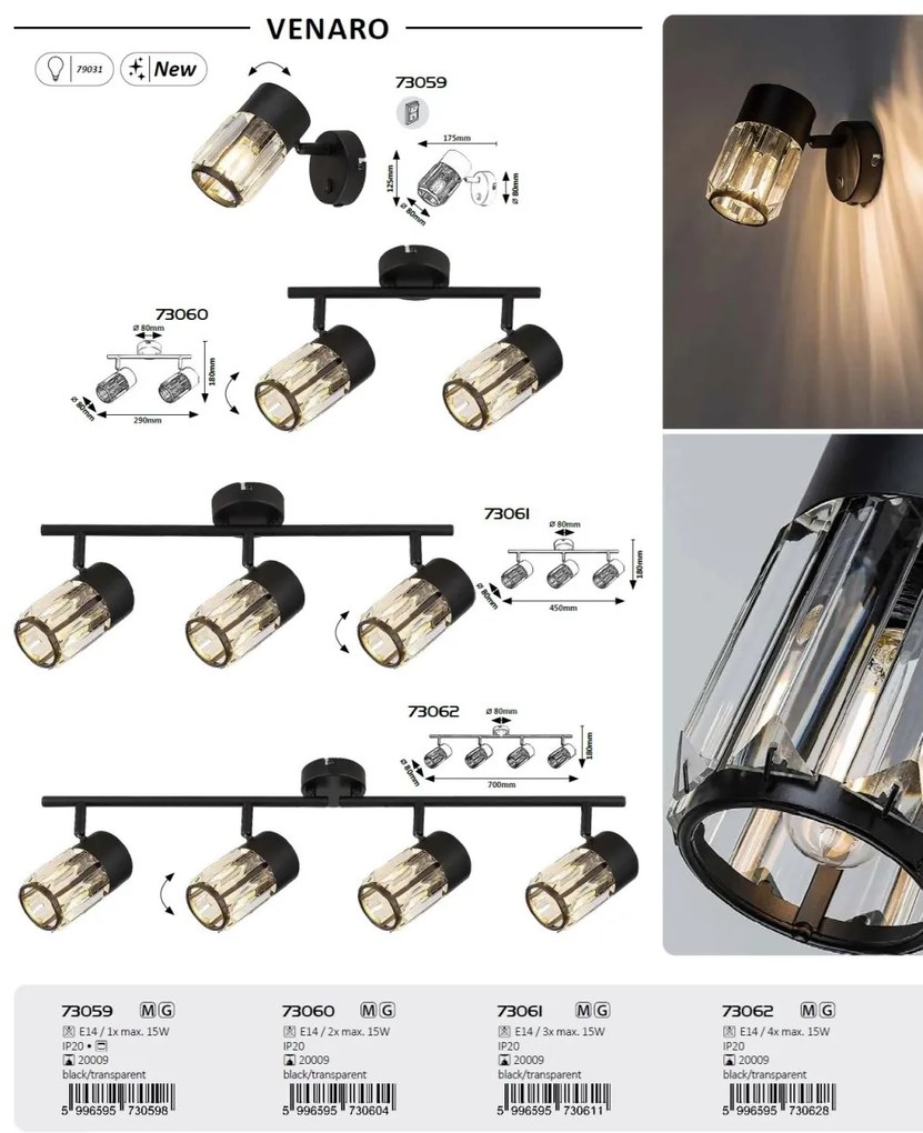 Aplica de perete stil minimalist Venaro