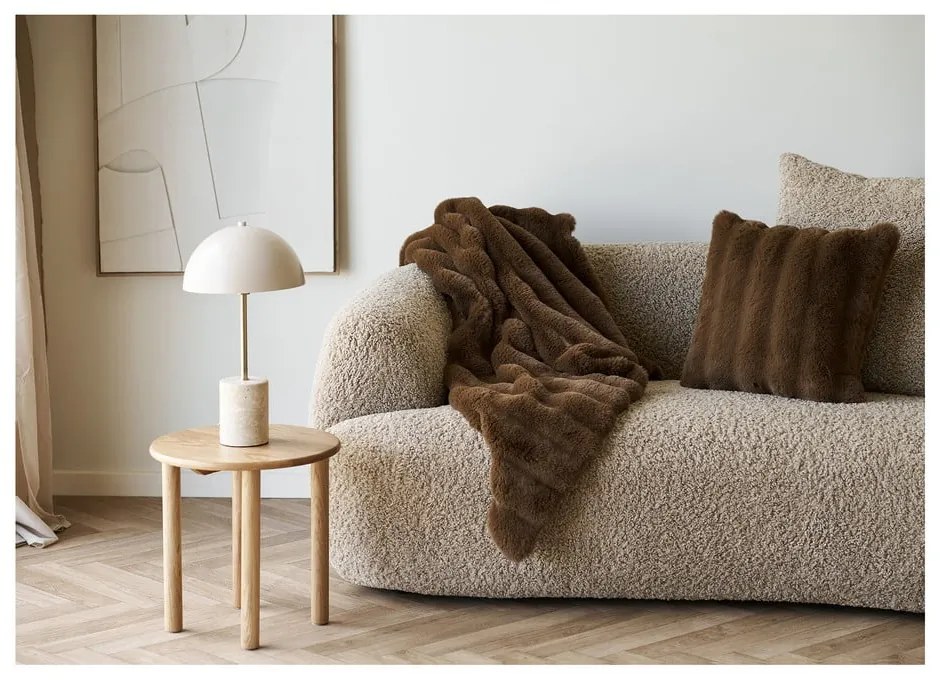 Veioză bej cu abajur din metal (înălțime 45 cm) Sheffield – House Nordic