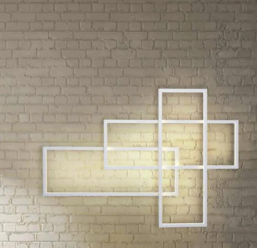 Aplica de perete LED dimabila design modern Quadratus white