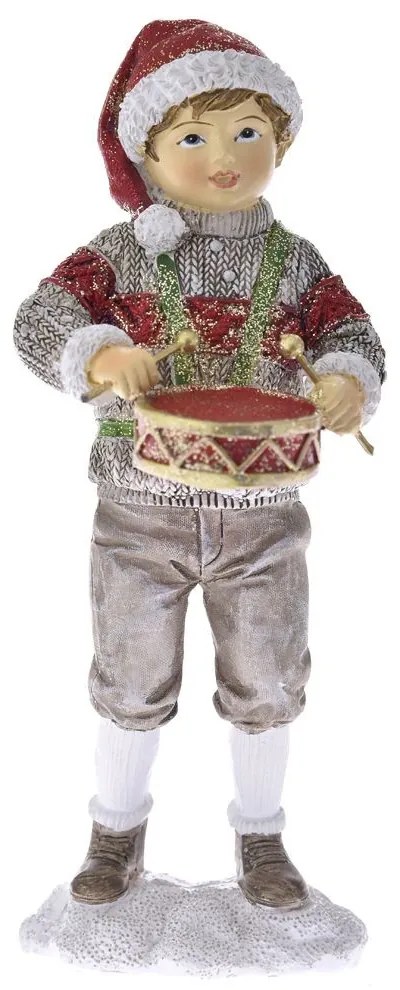 Figurina rasina Xmas Boy 11 cm x 16 cm