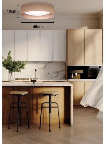 Plafonieră LED Duolla ROLLER LED/24W/230V d. 45 cm maro deschis