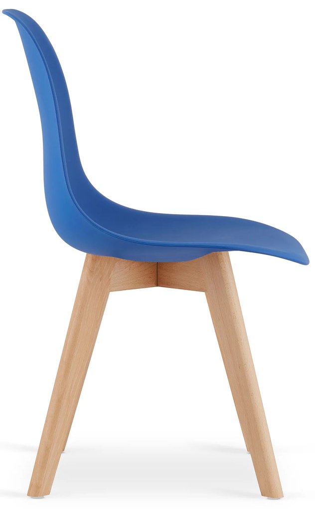 Scaun albastru KITO cu picioare de fag