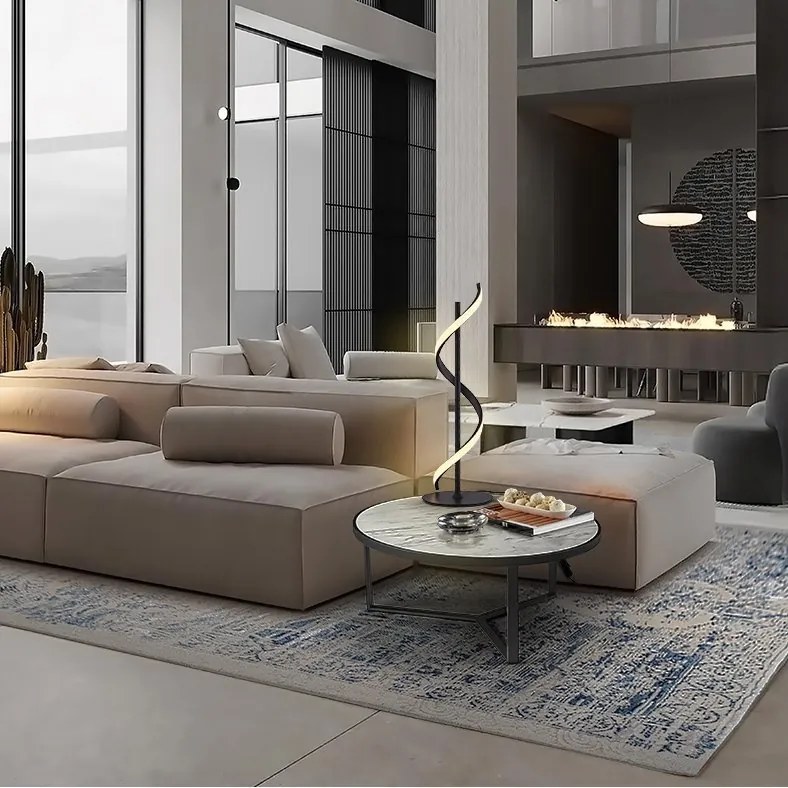 Veioza moderna LED neagra Boa
