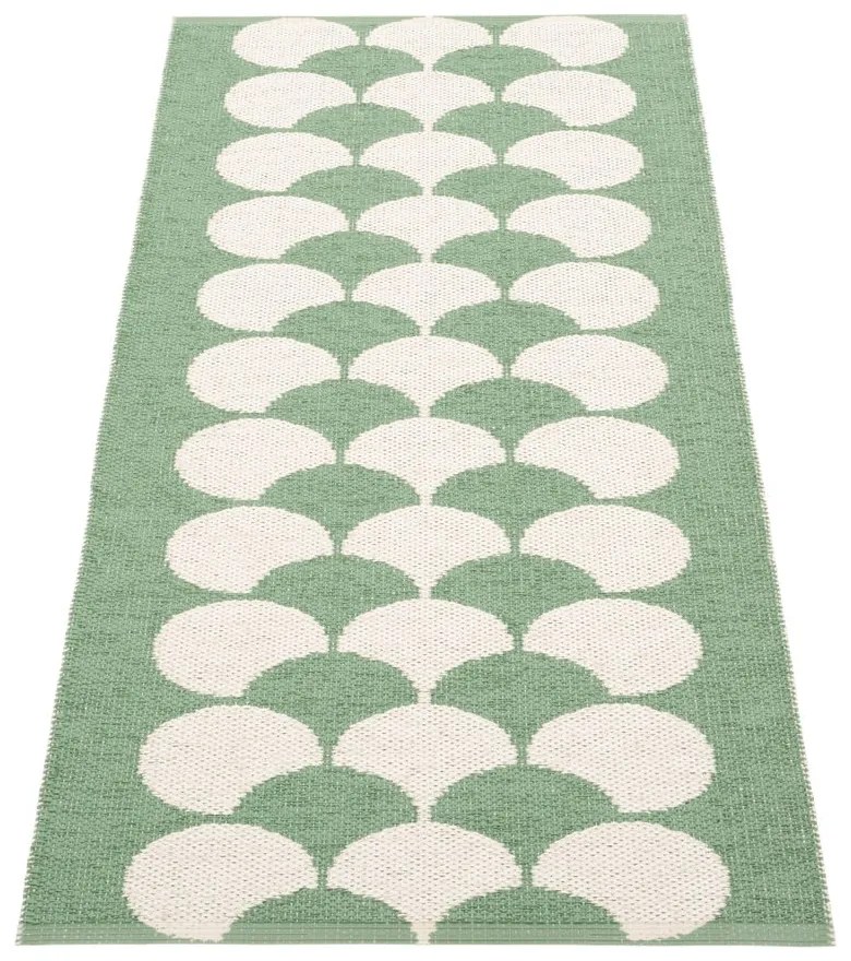 Covor tip traversă pentru interior și exterior verde/crem 70x150 cm Poppy Oregano – Pappelina