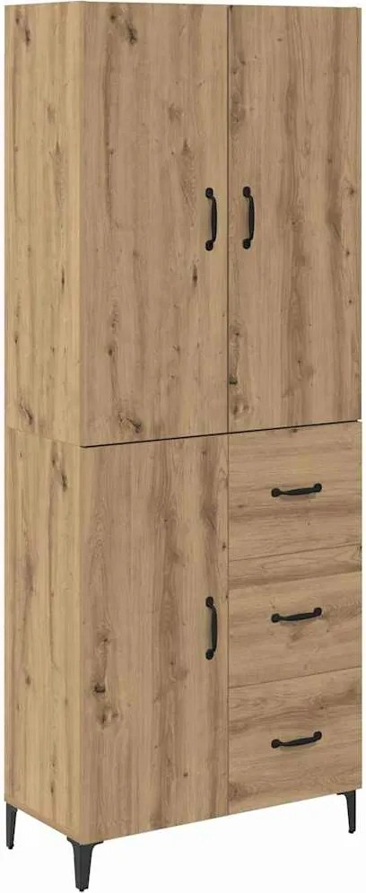 vidaXL Bufet Stejar Artizanal 69,5 x 34 x 180 cm Lemn compozit