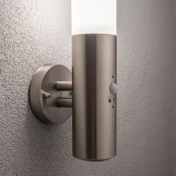 BRILAGI - Lampă de perete pentru exterior cu senzor ELIA 1xE27/20W/230V IP44 crom