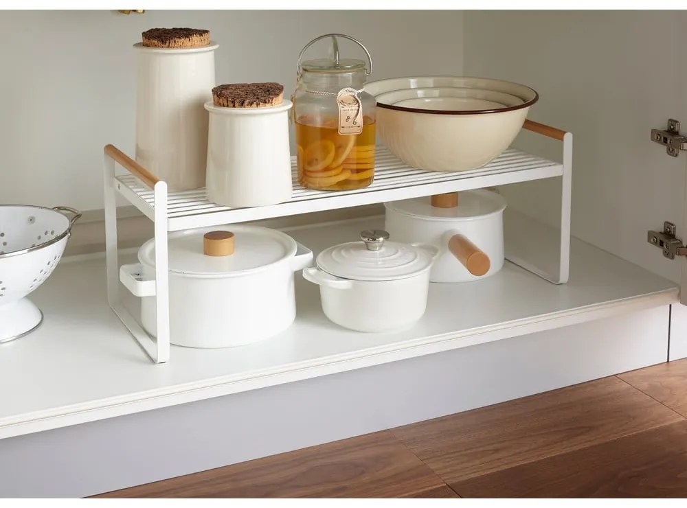 Raft metalic de bucătărie Yamazaki Tosca, alb