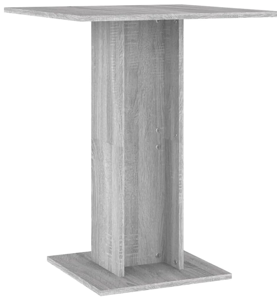 815103 vidaXL Măsuță de bistro, sonoma gri, 60x60x75 cm, lemn prelucrat