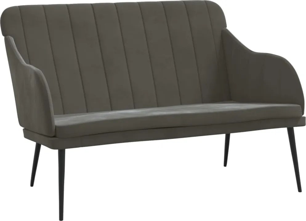 vidaXL Bancă, gri închis, 110x76x80 cm, catifea