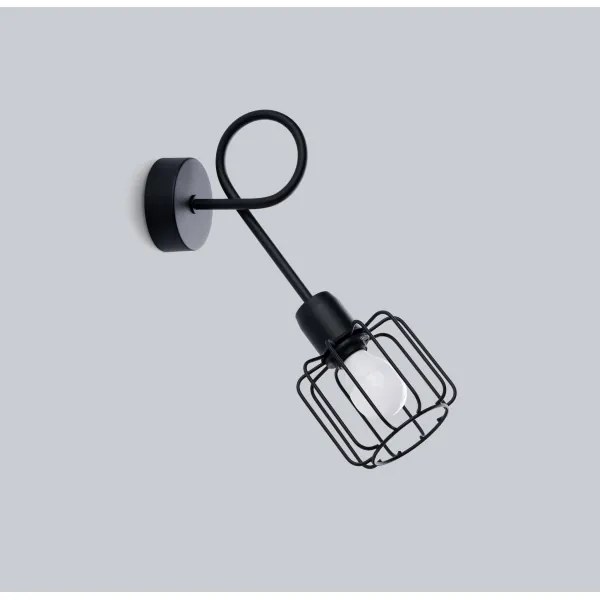 Aplică BELUCI 1xE14/40W/230V neagră Sollux SL.1117