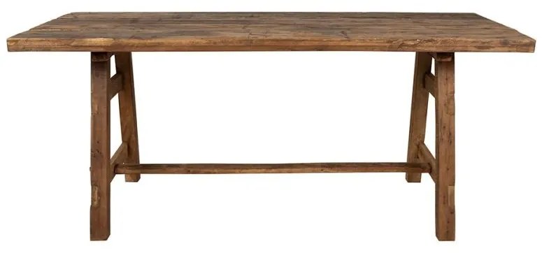 Masa dining, din lemn de mango si lemn reciclat de acacia, aspect rustic, Campagne