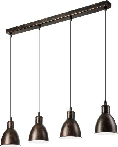 Brilagi - Lustra LED suspendată pe cablu RIDDY 4xE27/60W/230V cupru cu patină