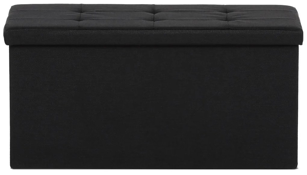 Taburet cu spațiu de depozitare, negru, 76 x 37 x37 cm