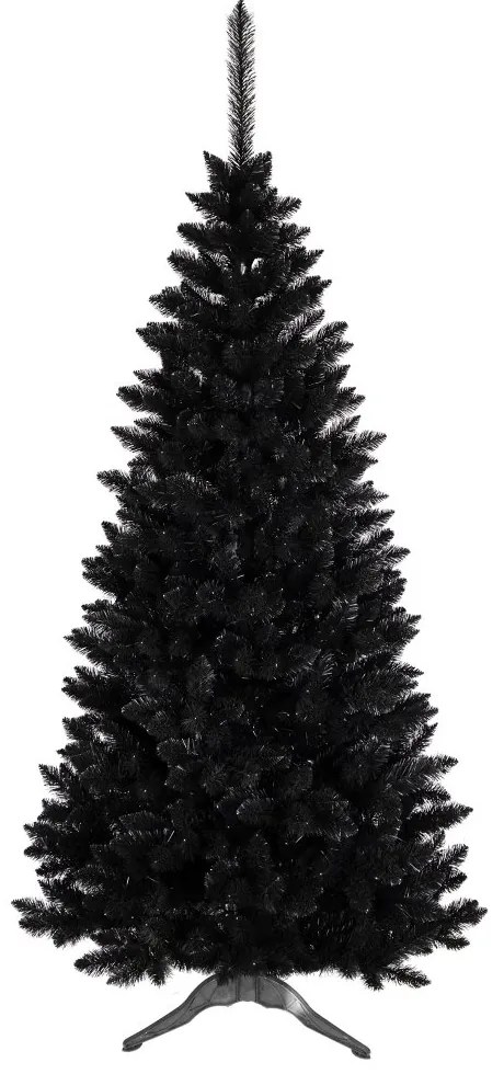 Brad de Crăciun negru 220 cm