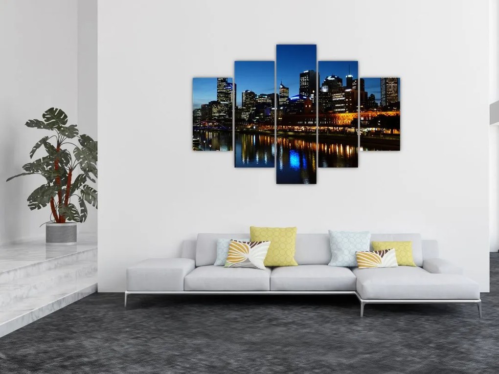 Tablou cu noaptea în Melbourne (150x105 cm)