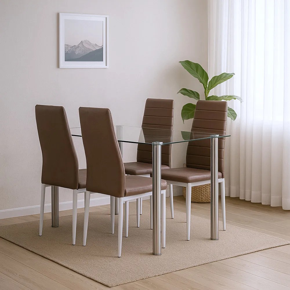 Nolen 4+1 set de sufragerie maro