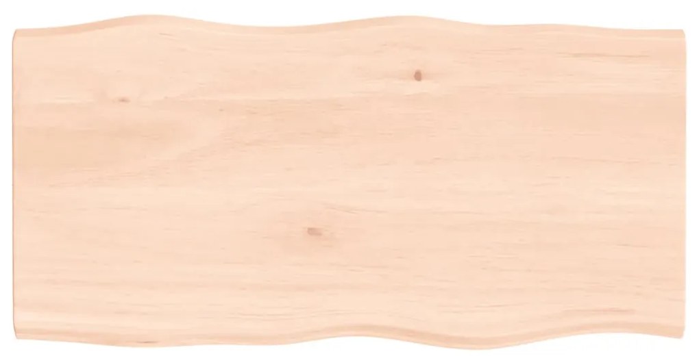 363872 vidaXL Blat masă 80x40x2 cm lemn masiv stejar netratat contur organic