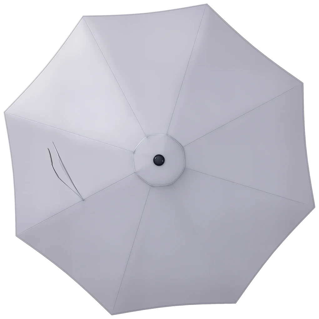 Outsunny Copertină de Rezervă pentru Umbrelă cu Priză de Aer, Rezistentă la UV și Apă, Ø295 cm, Gri | Aosom Romania