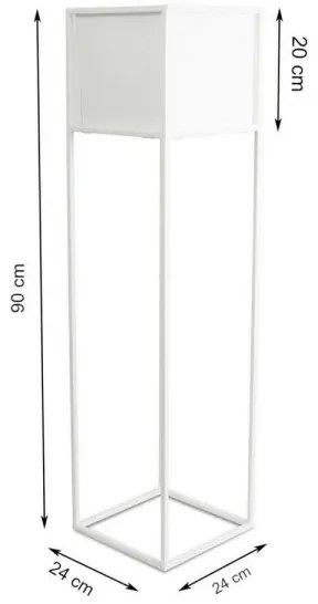 Suport pentru flori 90x24 cm alb