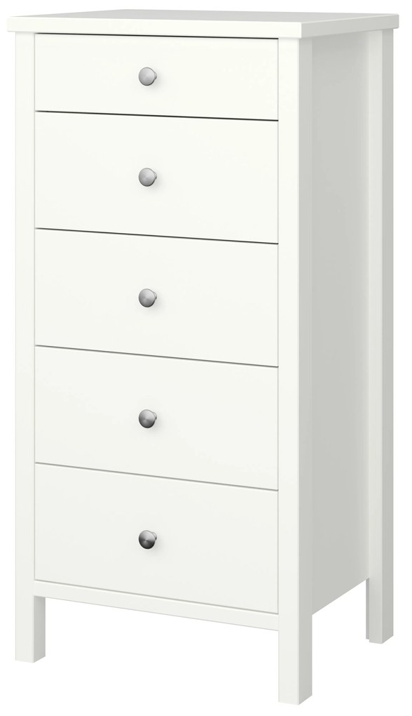 Tvilum Comoda cu 5 sertare Culoare alba, VITUS
