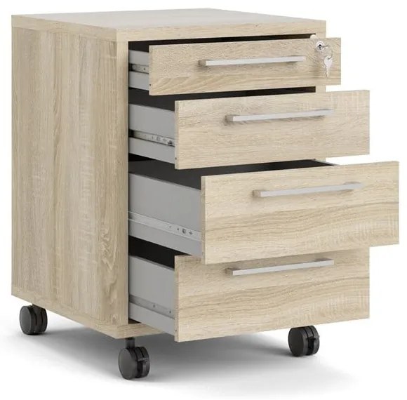 Dulap cu aspect de lemn de stejar cu încuietoare 48x68 cm Prima – Tvilum