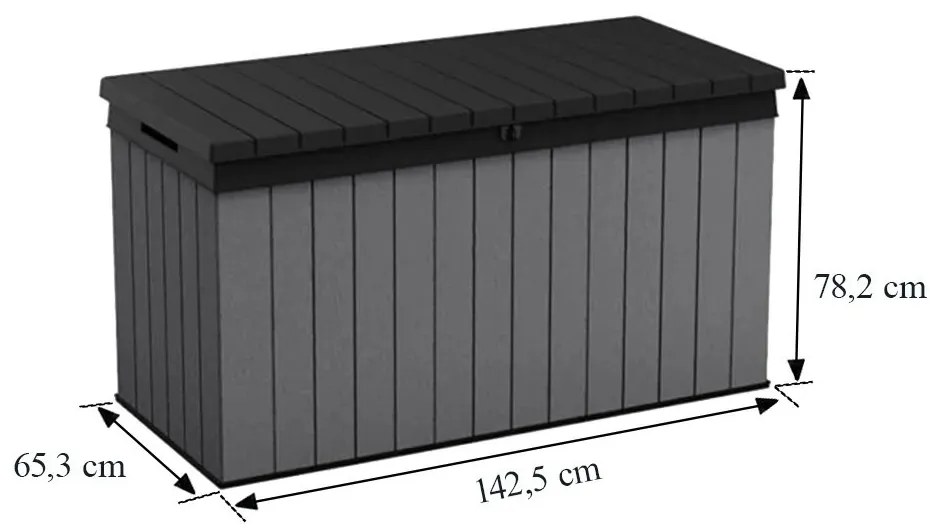 Cutie de depozitare pentru grădină Darwin 570L grafit